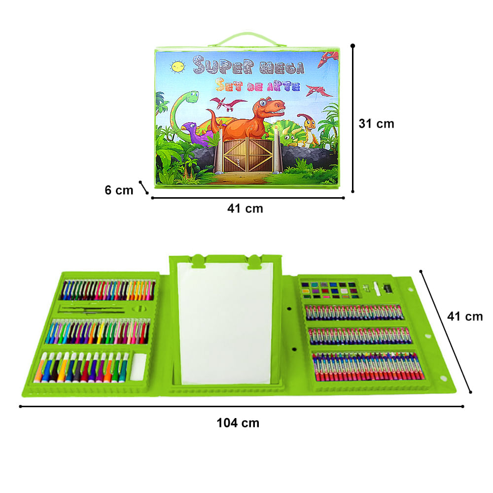 Set de Arte y Dibujo Infantil de 208 Piezas Rosado - Promart