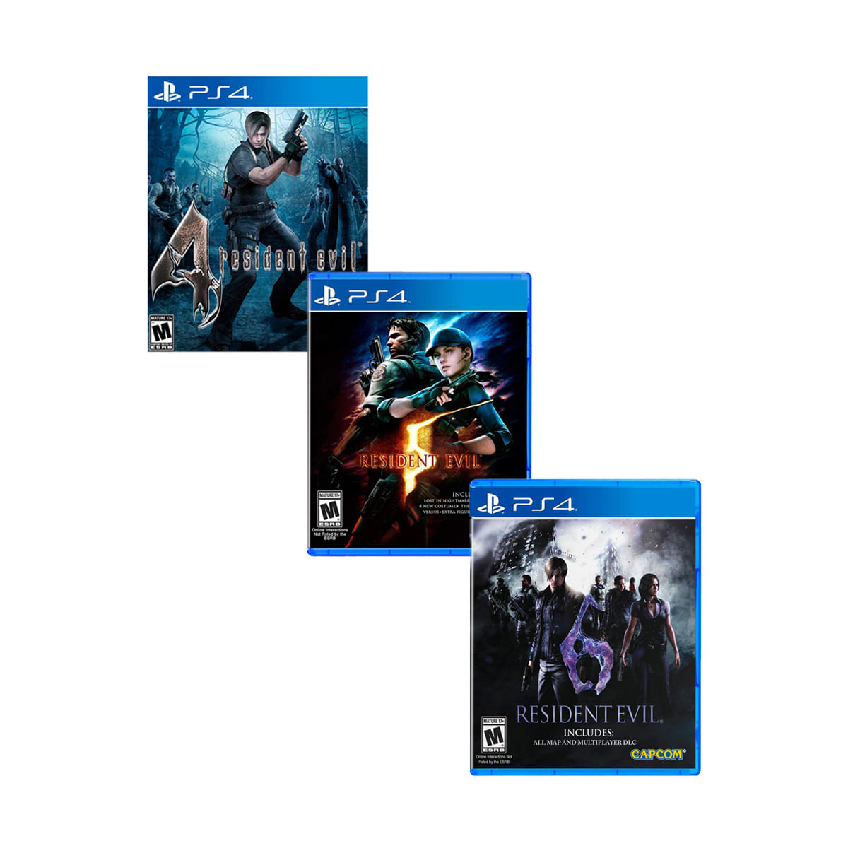 Resident Evil 4, 5 y 6 Ps4 EURO