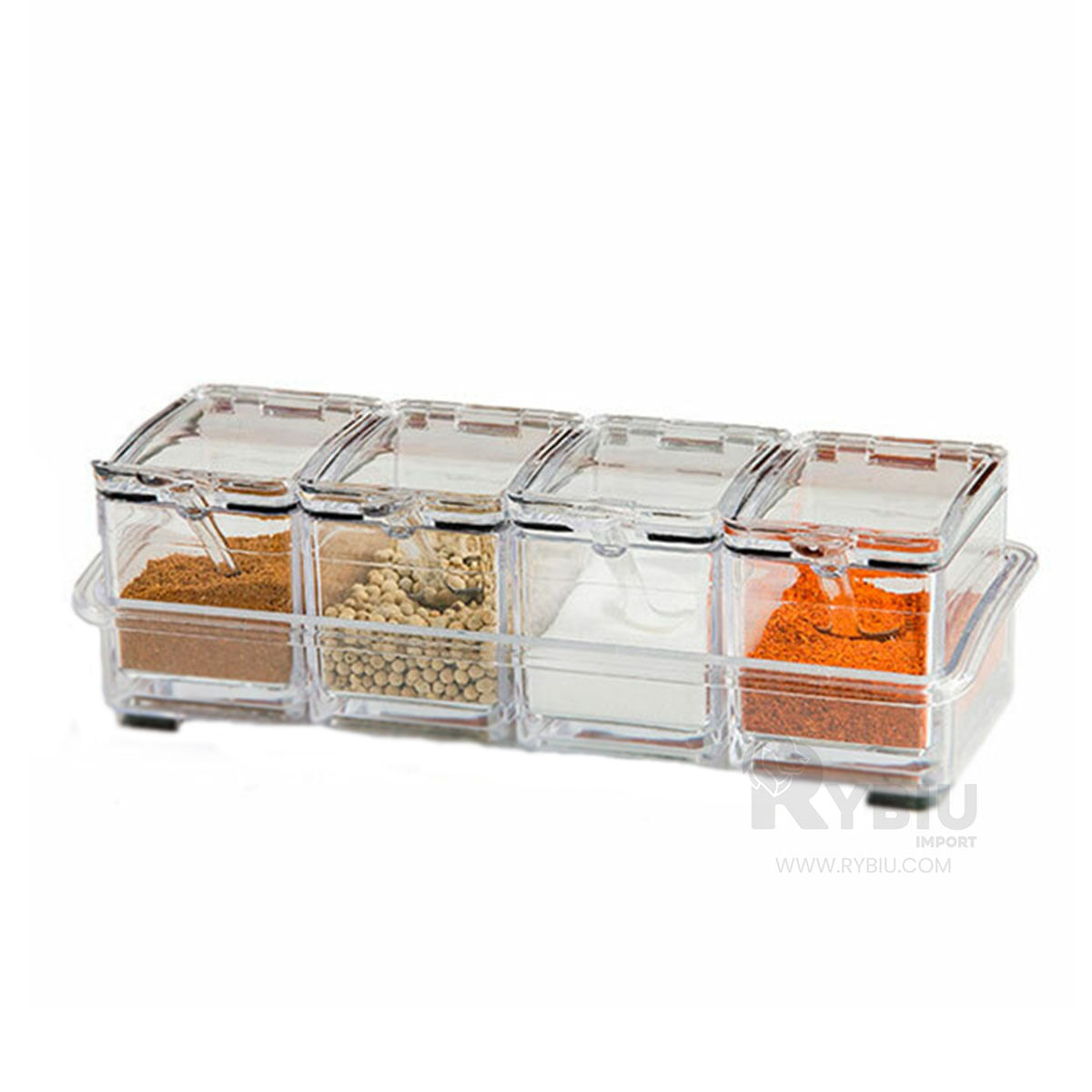 Condimentero con Cucharita y Base Capacidad