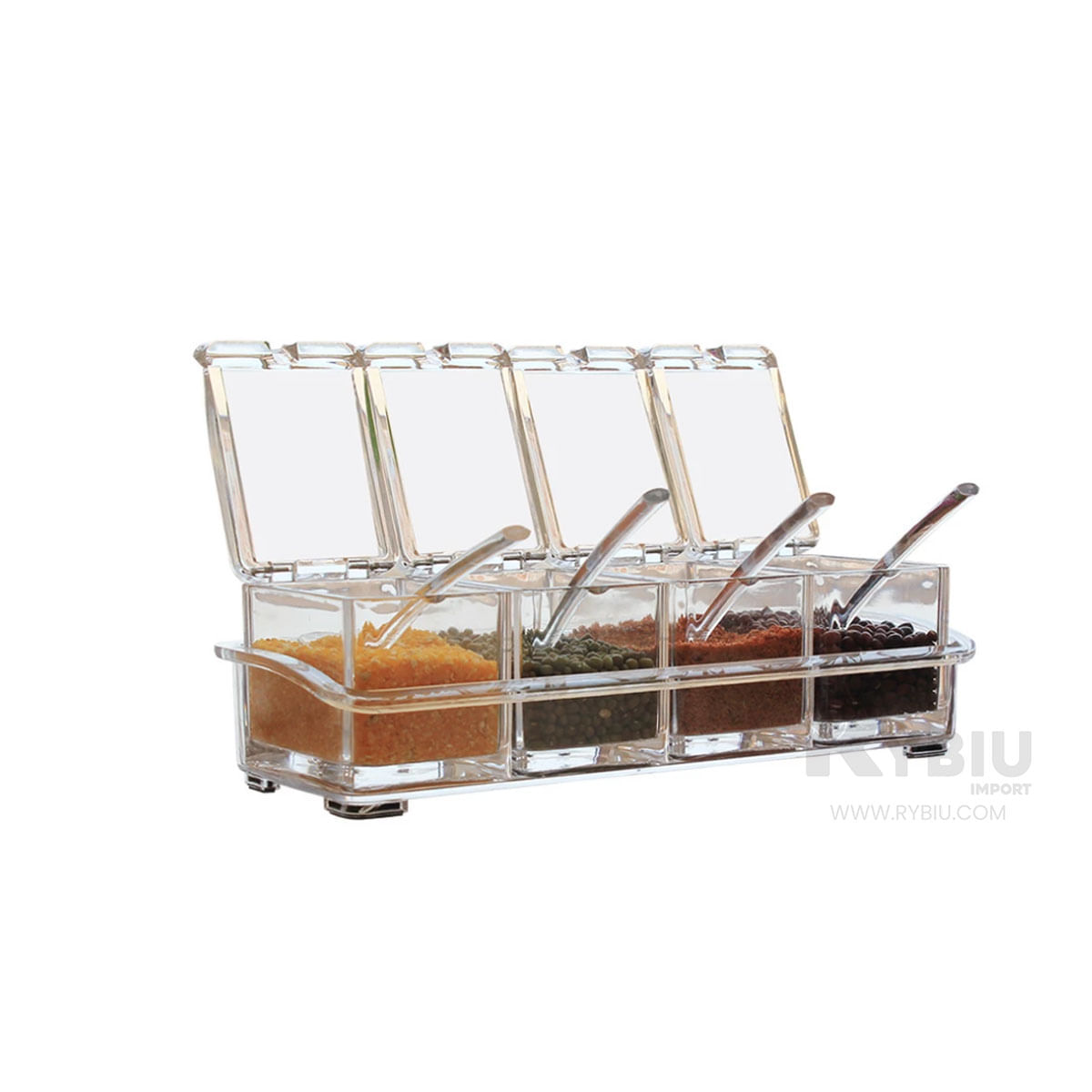 Condimentero Salero Azucarera 4 Compartimientos