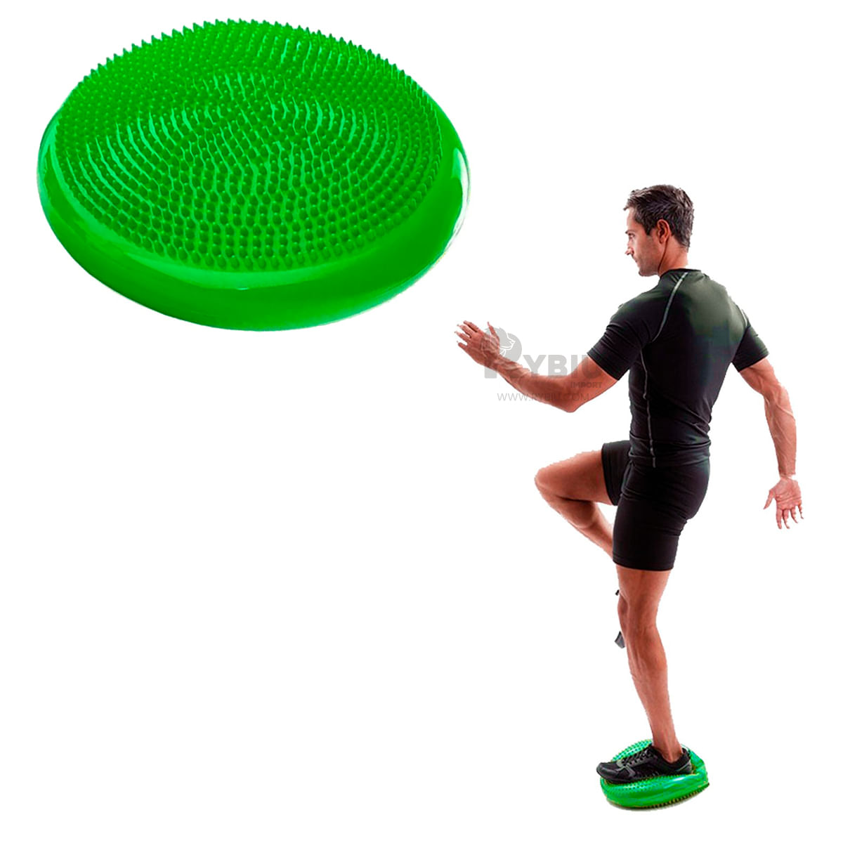 Disco Inflable de equilibrio Balanceo Verde