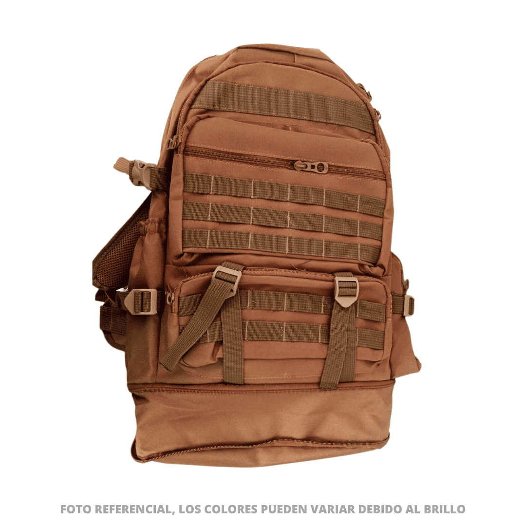 Mochila Táctica Militar Expandible 55L Camping, Viaje, Etc Coyote