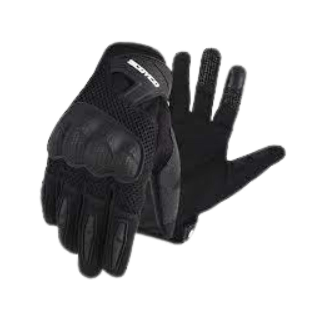 Guantes Antideslizantes Reforzados Motociclistas Scoyco MC58 Negro