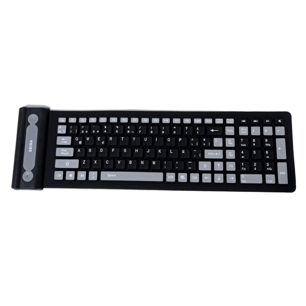 Teclado Bluetooth Flexible Silicona 107 Teclas Seisa Celular