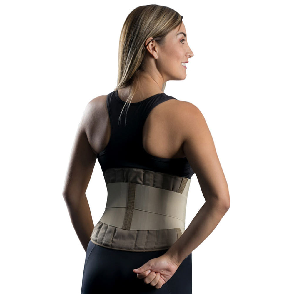 Faja Sacro Lumbar Unisex Leemark Talla M Color Beige