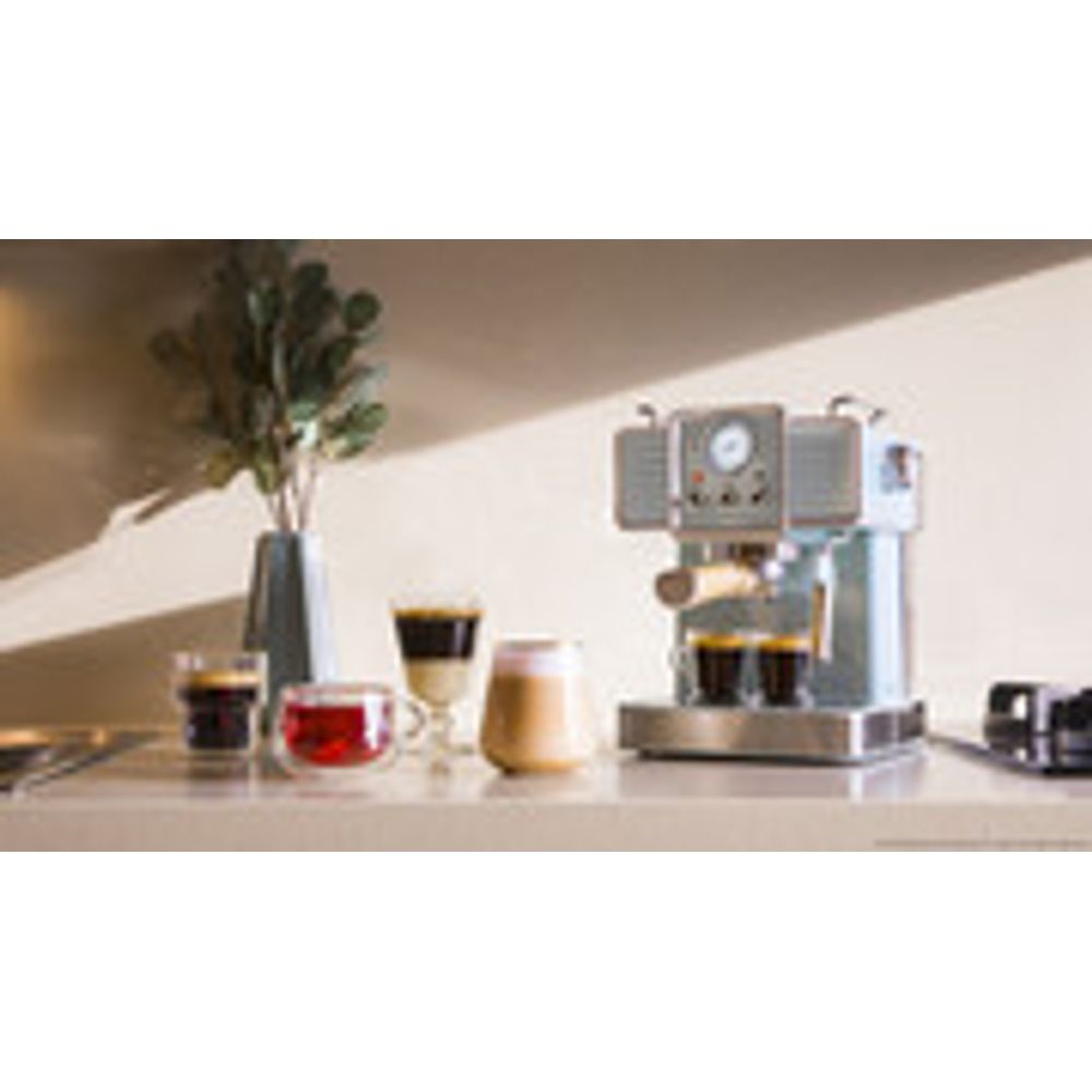 Cecotec Cafetera Express Power Espresso 20 Tradizionale Light Green. 1350  W, Espresso y Cappucicno, 20 Bares y Thermoblock, Vaporizador, Manómetro,  Diseño Vintage, Capacidad 1,5 Litros : : Hogar y cocina