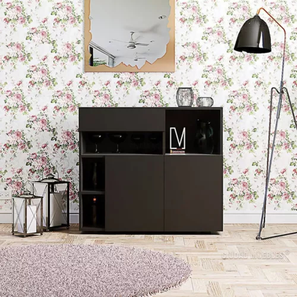 Aparador R&R MUEBLES Vajillero Organizador César Negro