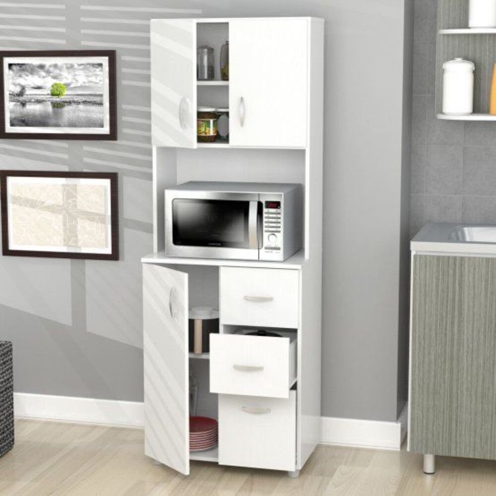 Mueble Microondas R&R MUEBLES Moderno Lia Blanco - Promart