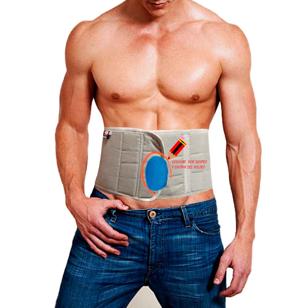 Faja para Hernia Umbilical Dhark Unisex Color Piel y de Talla Doble XXL (110cm a 120cm).