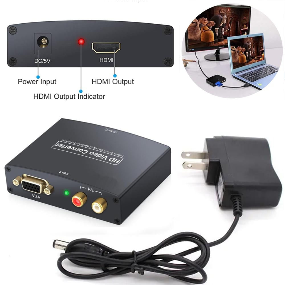Convertidor Vga Conectar Hdmi Vga Conversor Cable Adaptador De