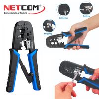 3 en 1 Crimpeador Ponchadora RJ45 Cable de Red Pelador Netcom