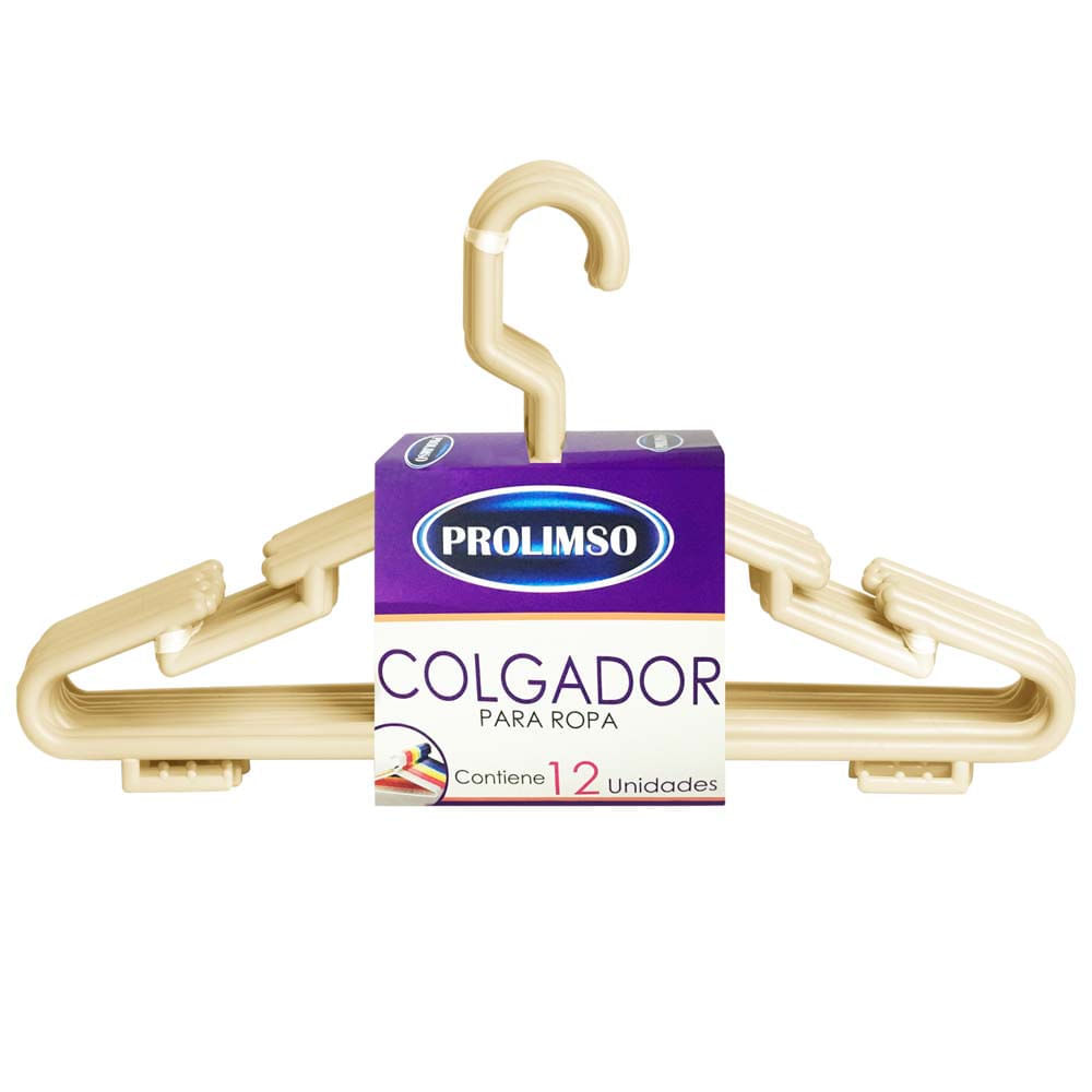 Colgadores PROLIMSO Clásicos Paquete 12un (Modelos Aleatorios)