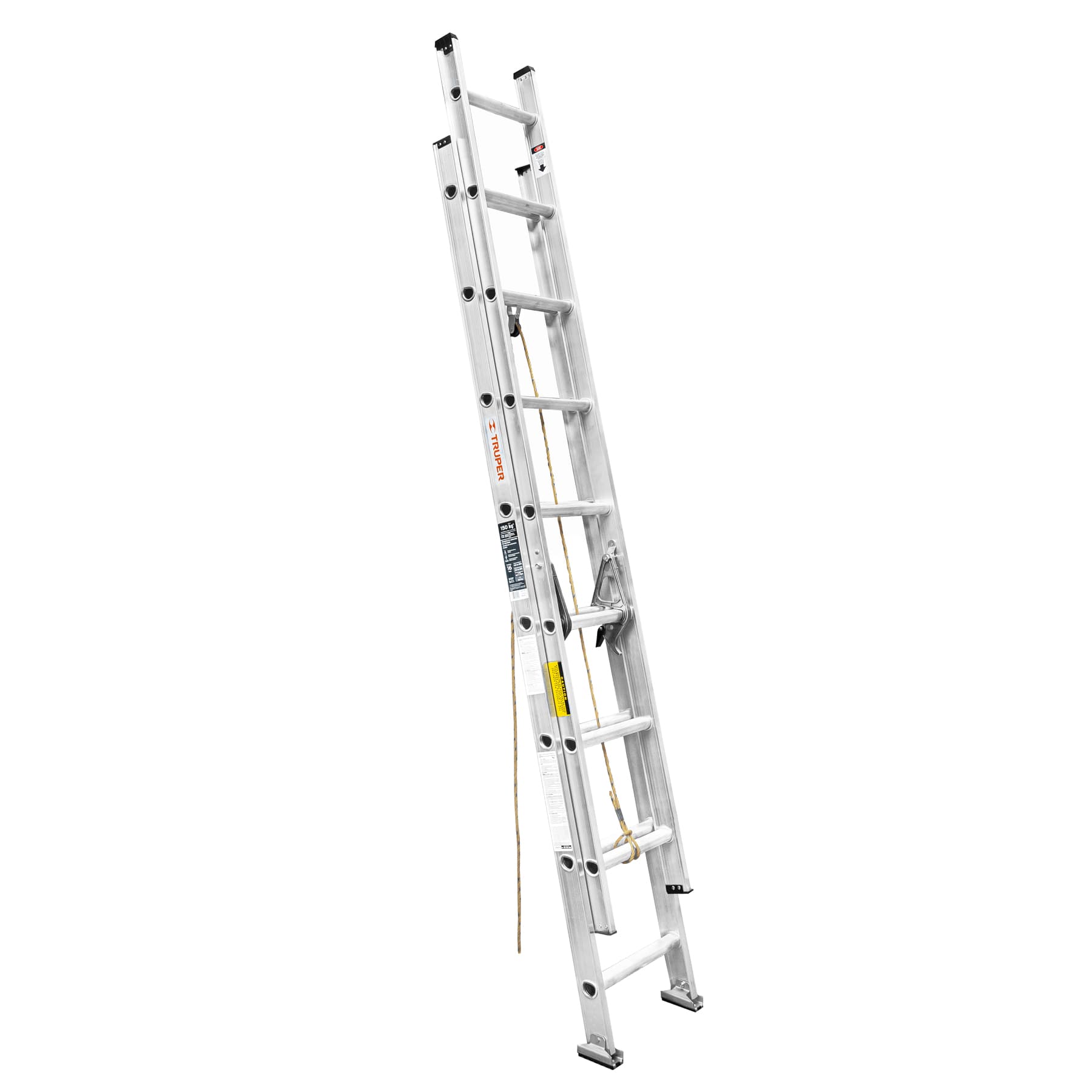 Escalera Telescopica 16 Peldaños capacidad de carga 150 Kg Truper 16026