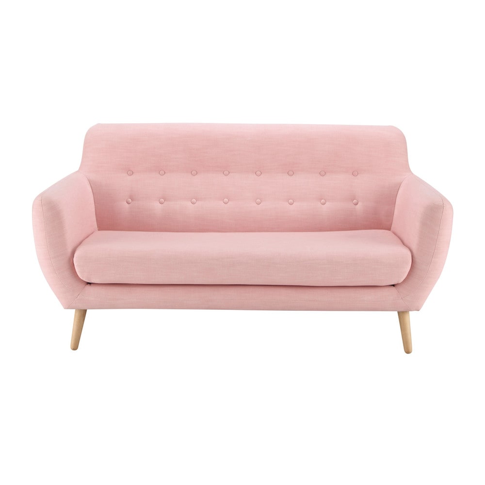 Sofá Vintage 2 Cuerpos Rabhé Rosado