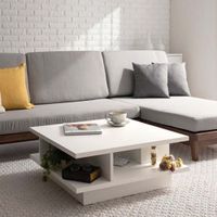 Mesa de Centro Moderna Vince Blanco