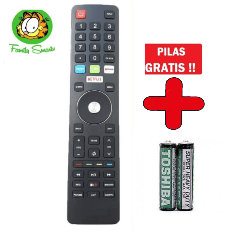 Control Remo Para Tv Smart Bgh B3219k5i + Pilas