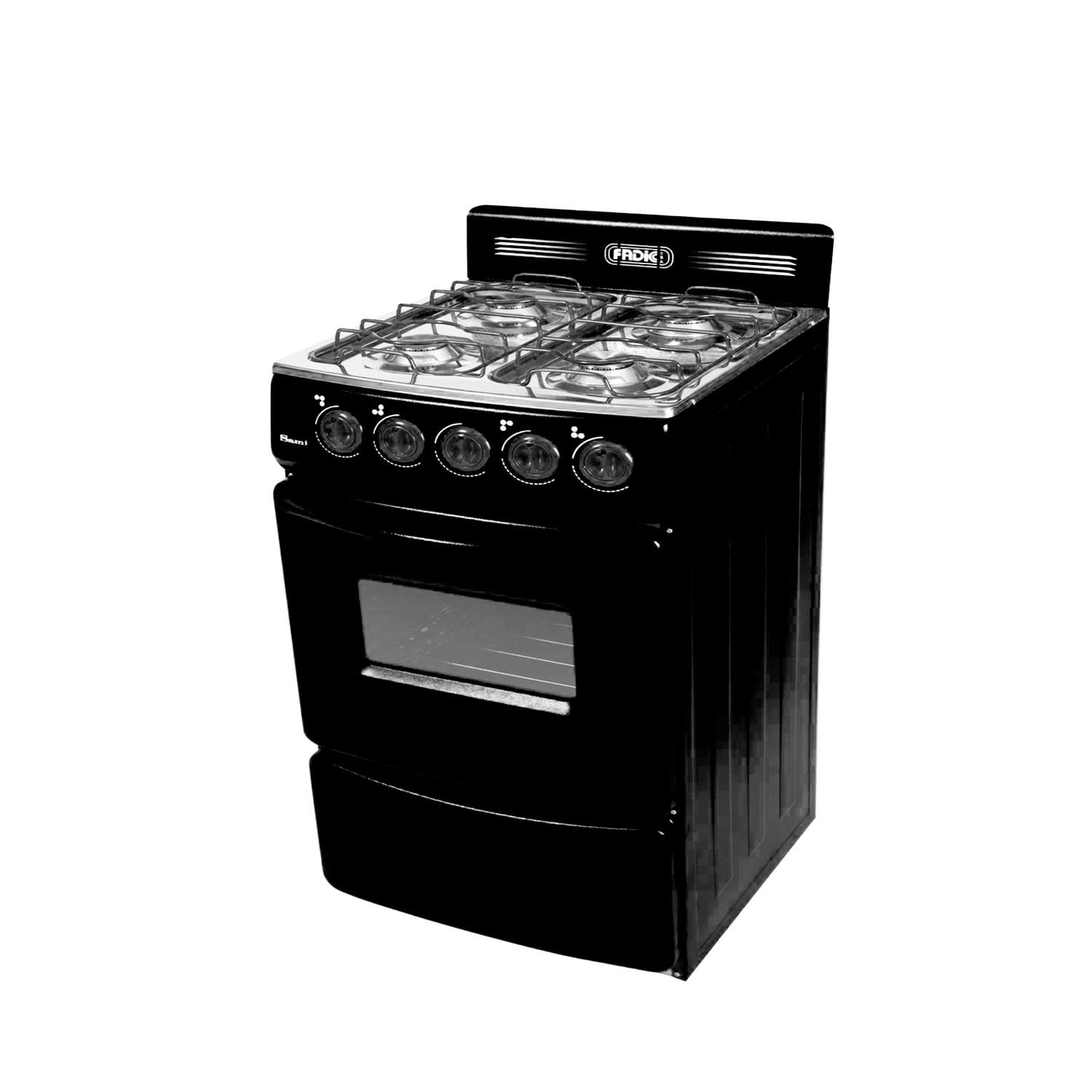Cocina Fadic con respaldar y Horno 20"" Sami 4H -Negro
