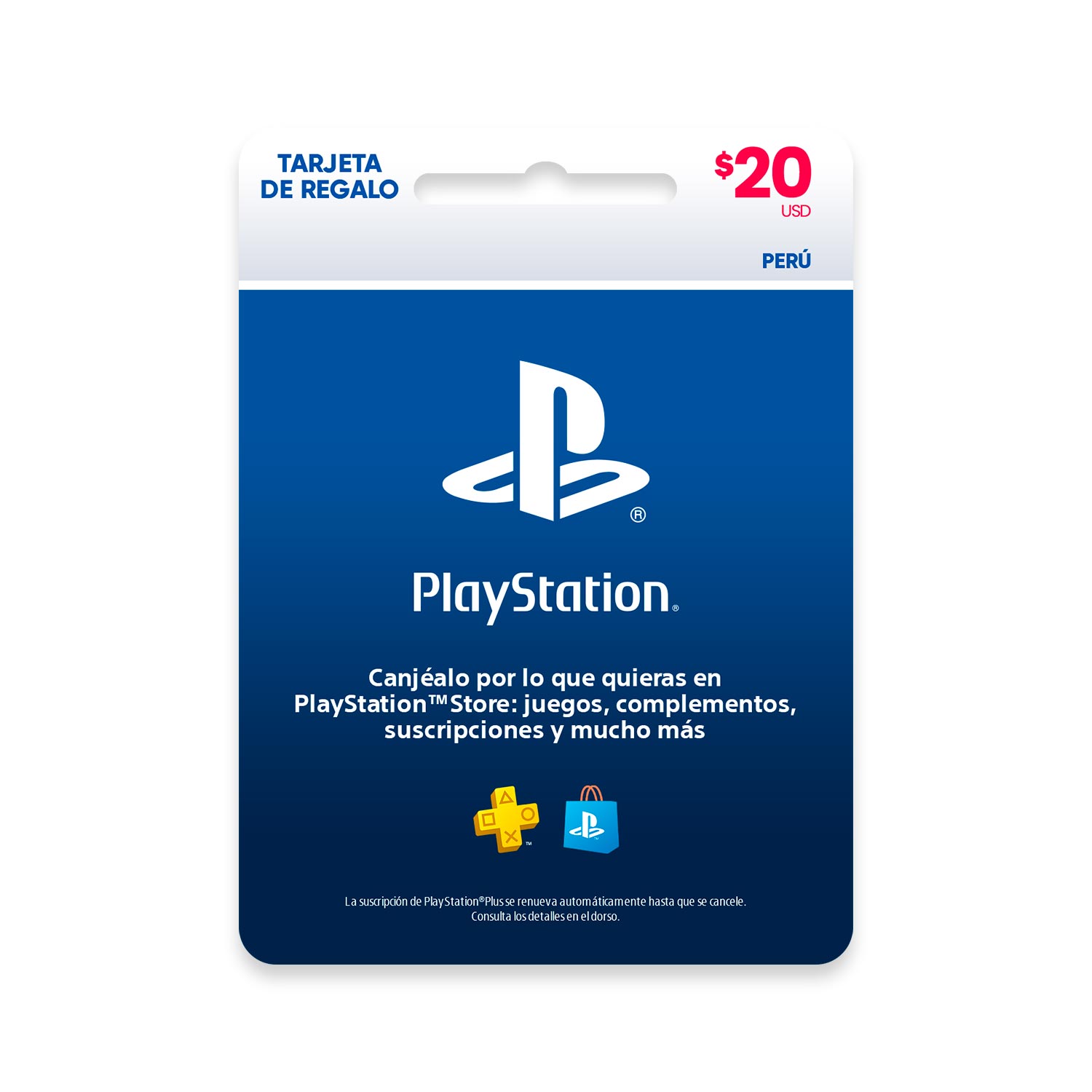 Targeta-Gift Card Psn 20 $ Peru Fisico