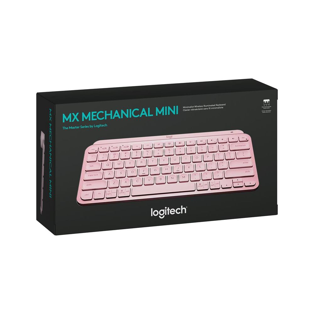 Teclado Logitech Mx Keys Mini Multi-Device Bt Iluminado Rosa Sp ...
