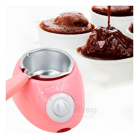 Chocolatera Electrica olla cocina c accesorios postre Color Rosa OEM