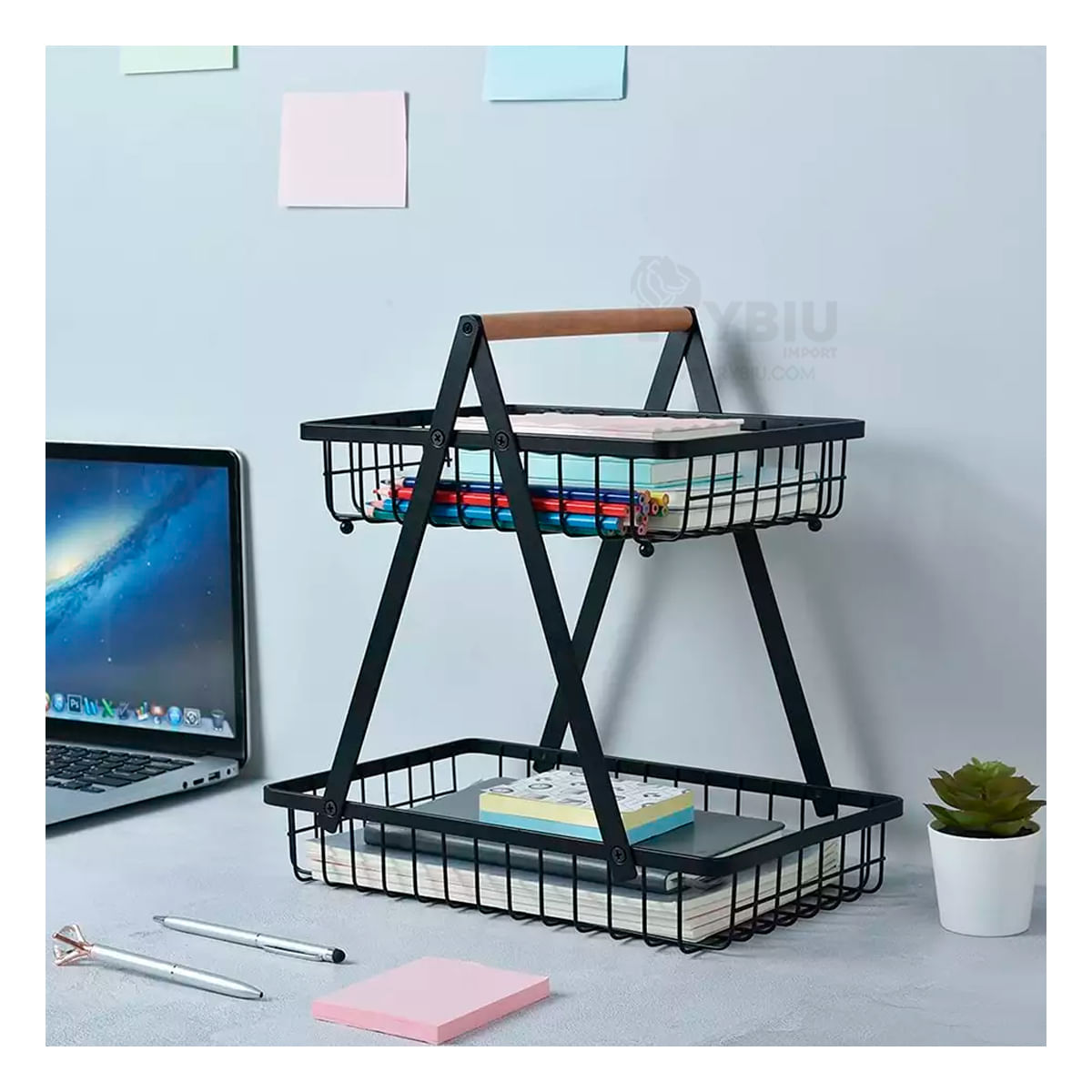 Frutero Centro de Mesa de 2N Negro