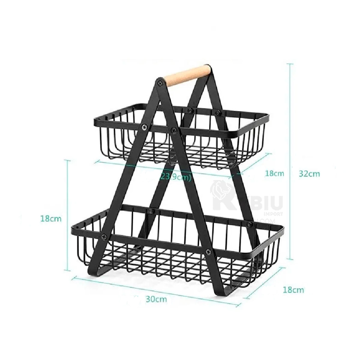 Cesta de Almacenamiento de Frutas 2 Pisos