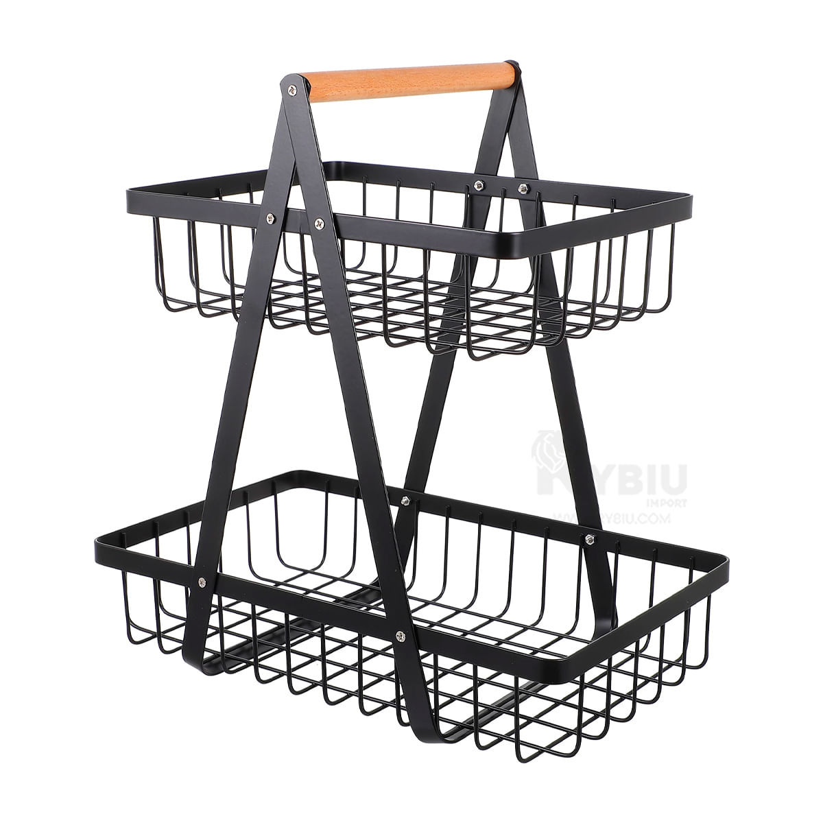 Organizador de Dos Niveles Negro Doble Piso