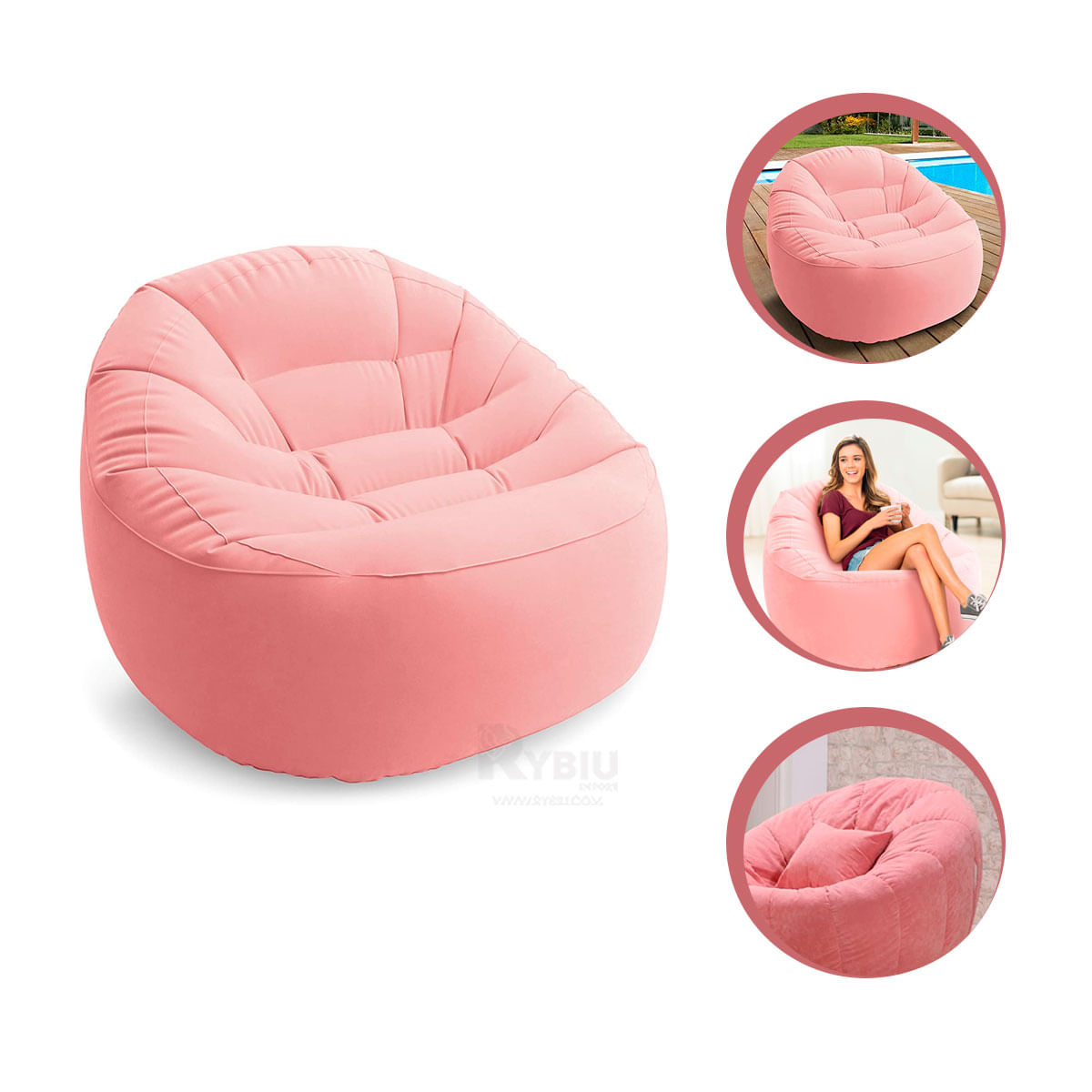 Forma Circular Sillon Suave Puff