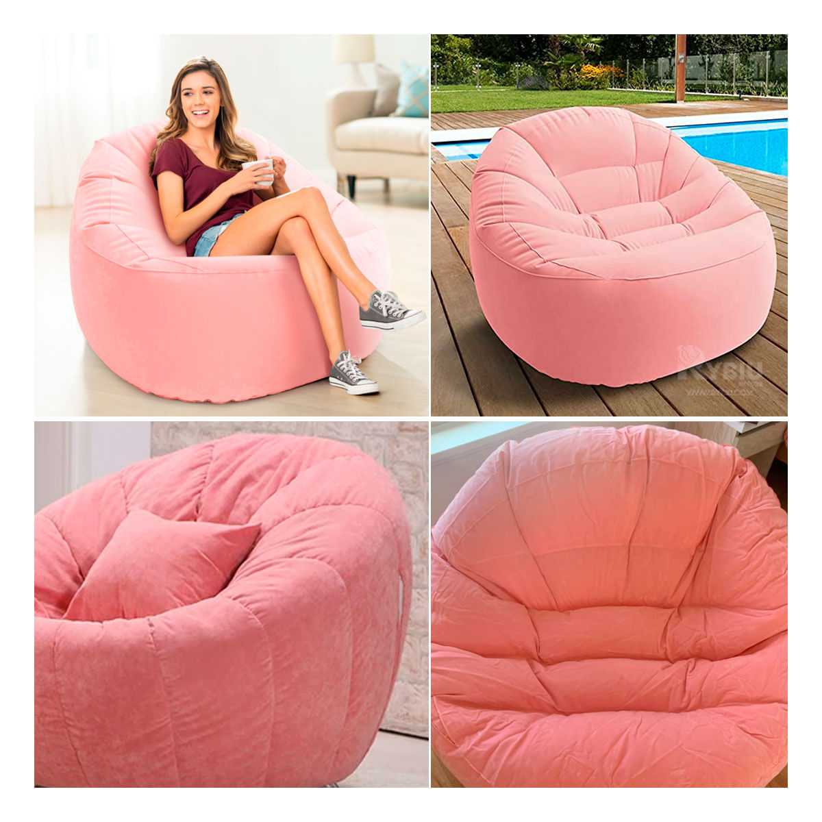 Circular Sofa Rosado Grande Puff