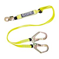 Linea de Vida Doble con Amortiguador SS2012 Clute en Poliéster Amarillo de Seguridad