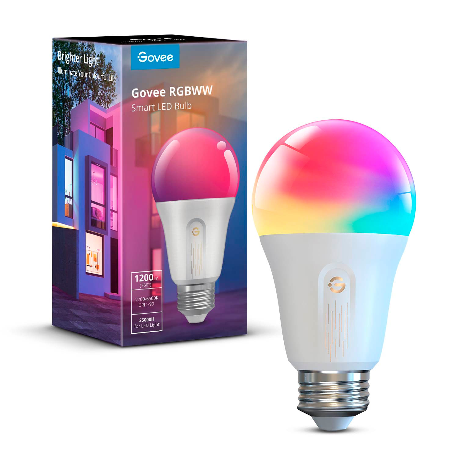 Foco Inteligente Govee RGBWW 1200 Lúmenes Compatible con Alexa y Google Home