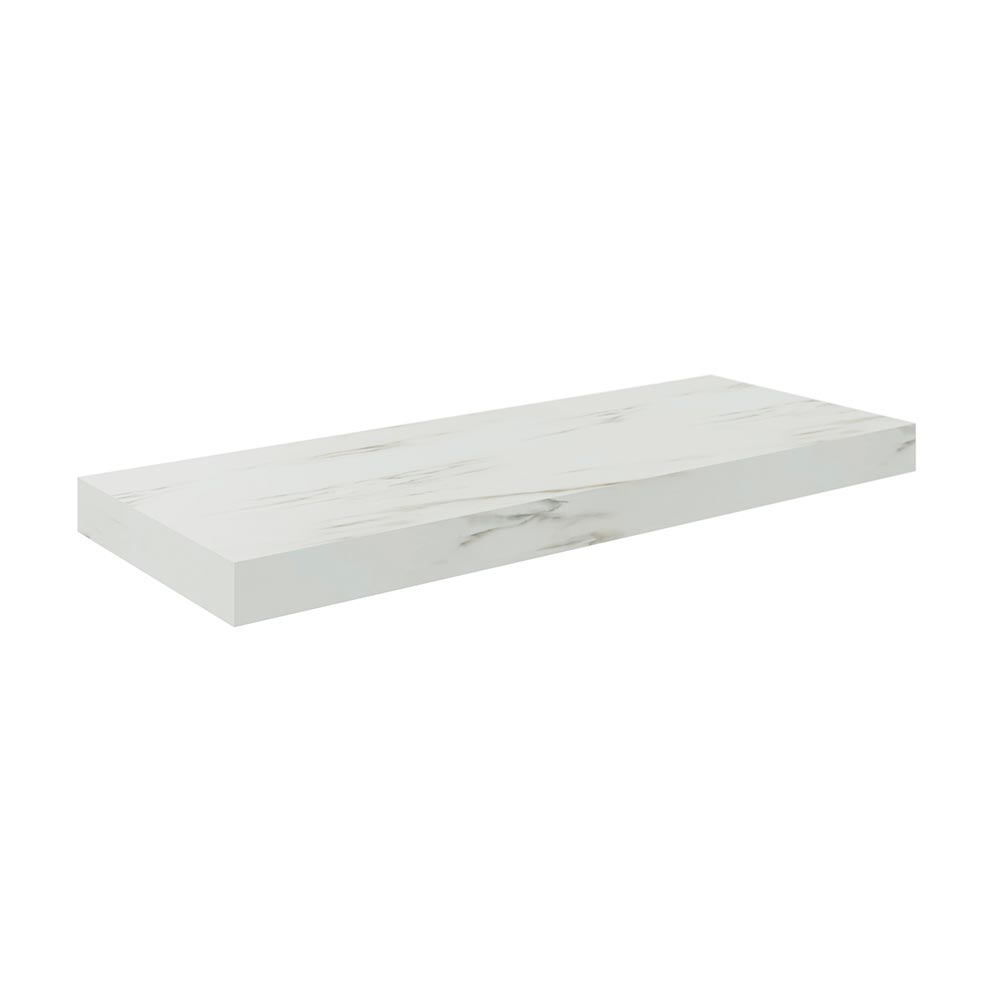 Repisa Flotante Spaceo Textura Mármol Blanco 60x23.5 cm