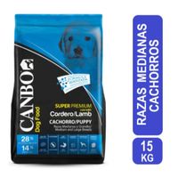Comida para Perros Seca Canbo Súper Premium Cachorro Razas Mediana y Grandes 15 Kg