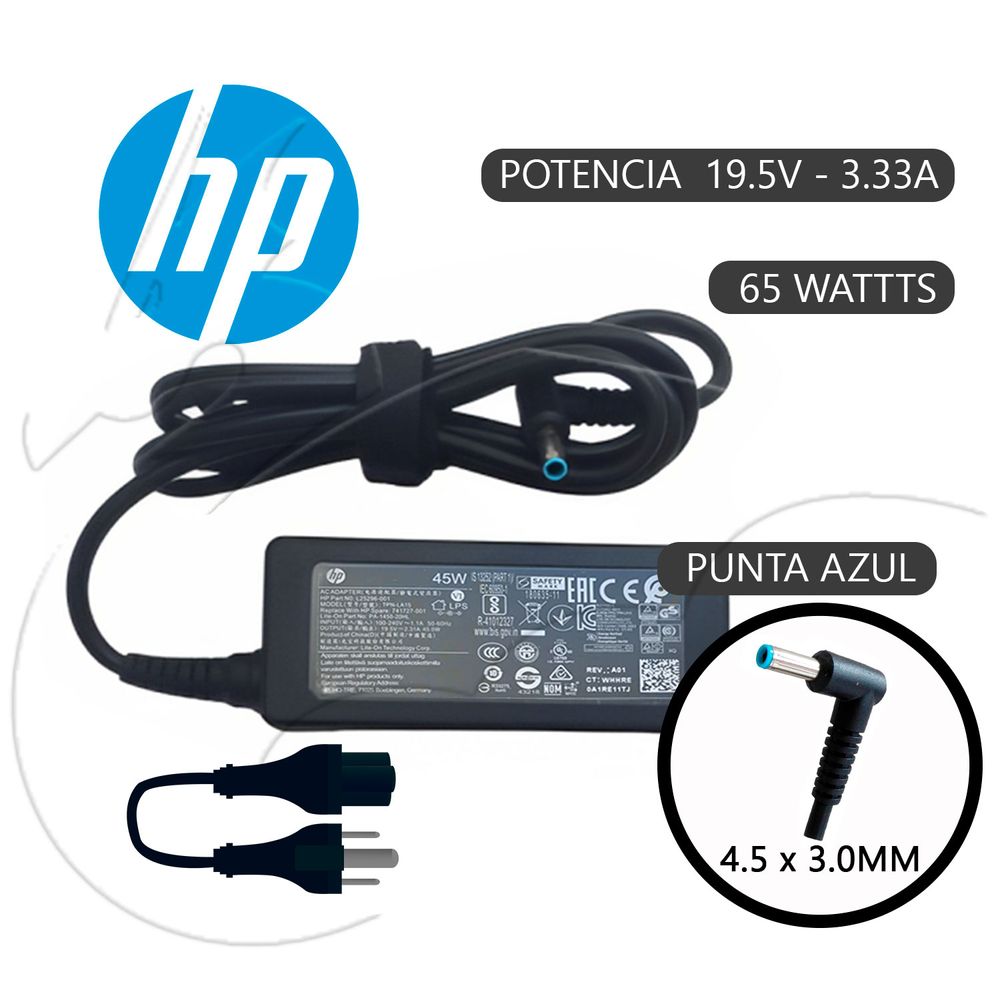 Cargador Laptop Punta Azul 19v - 3.33A - 65W - Promart