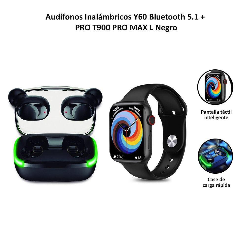 Pack Smartwatch Hello Watch 3 Negro 4GB Amoled Acuatico y Audífono F9 -  Promart