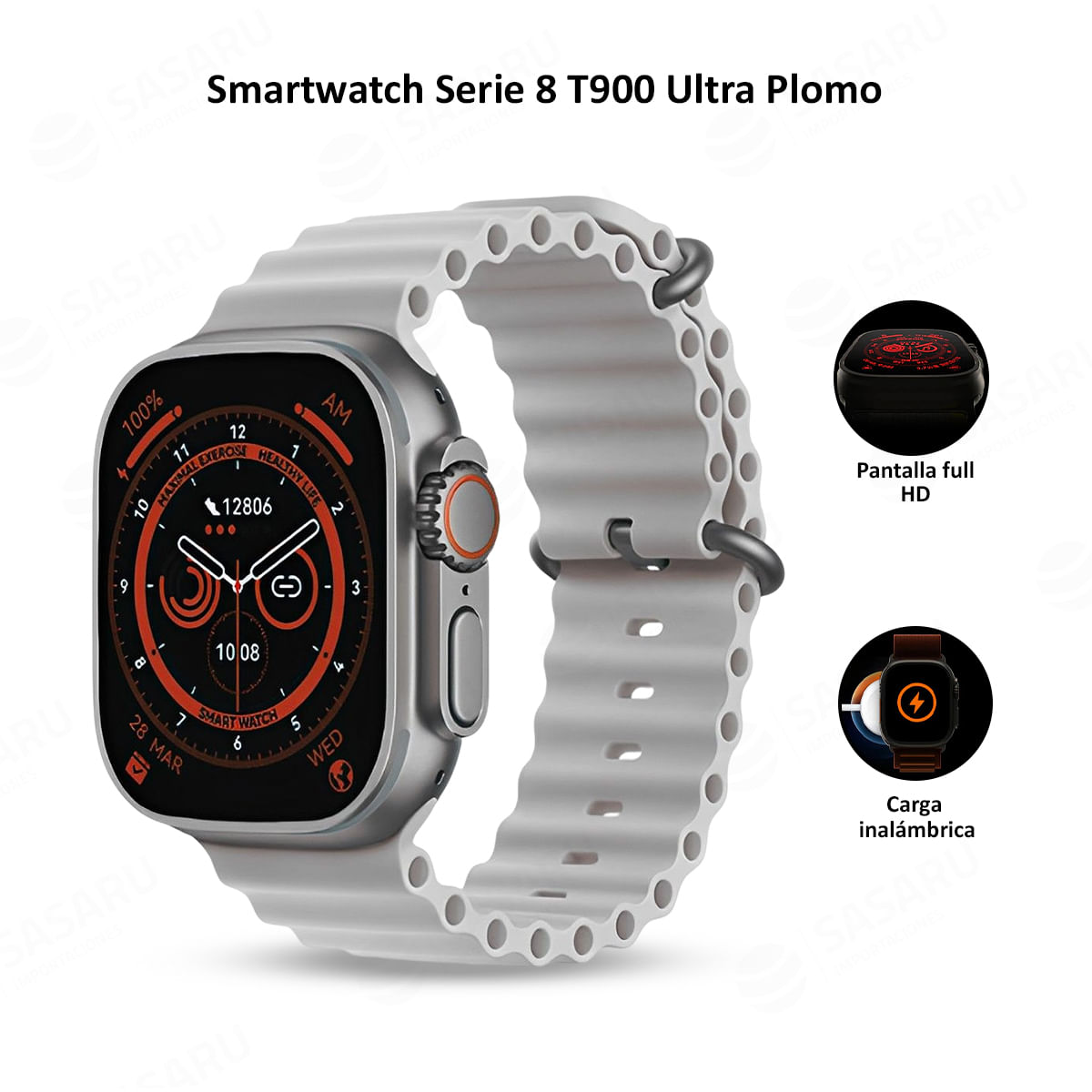 Smartwatch T900 Ultra Plomo