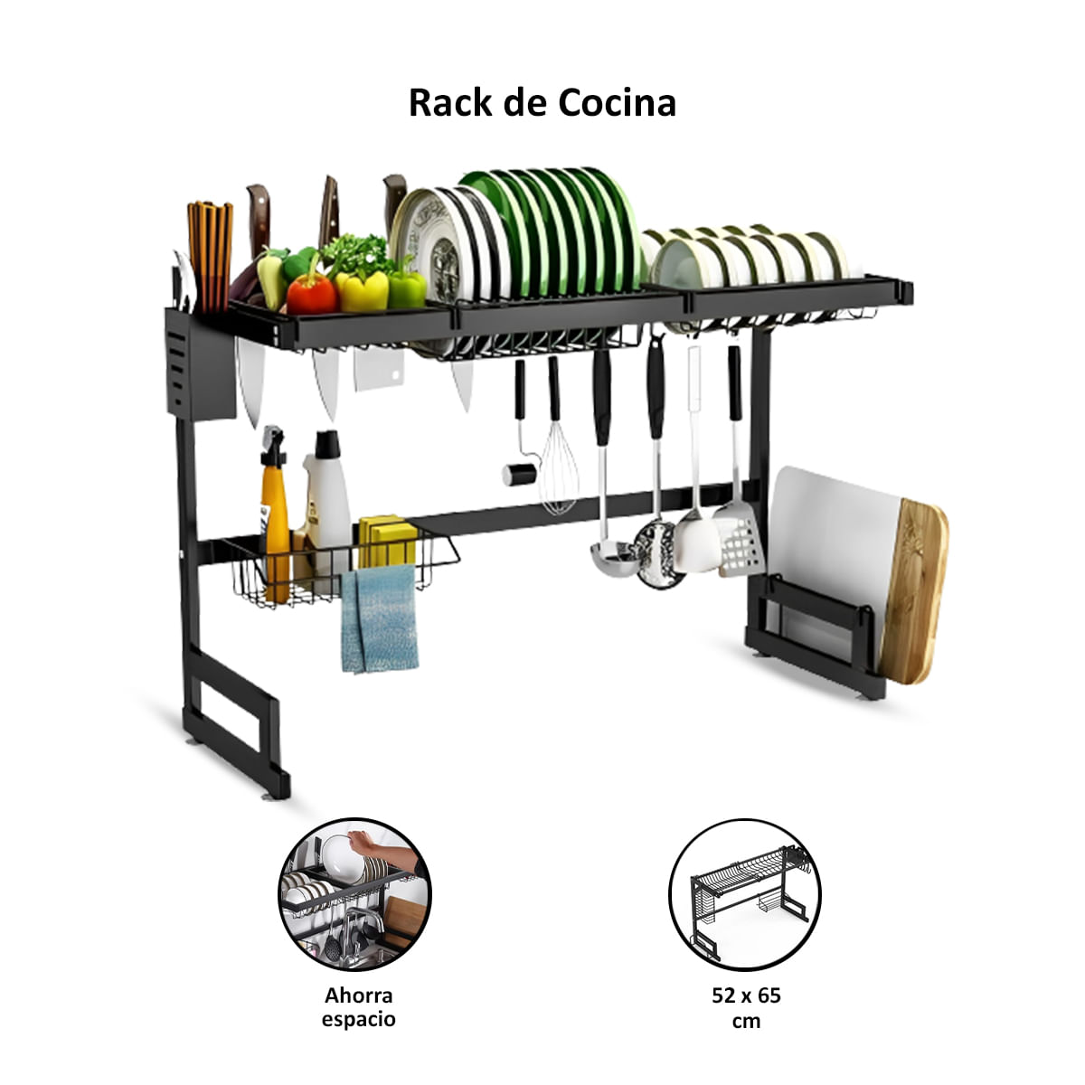 Rack Organizador y Escurridor de Platos