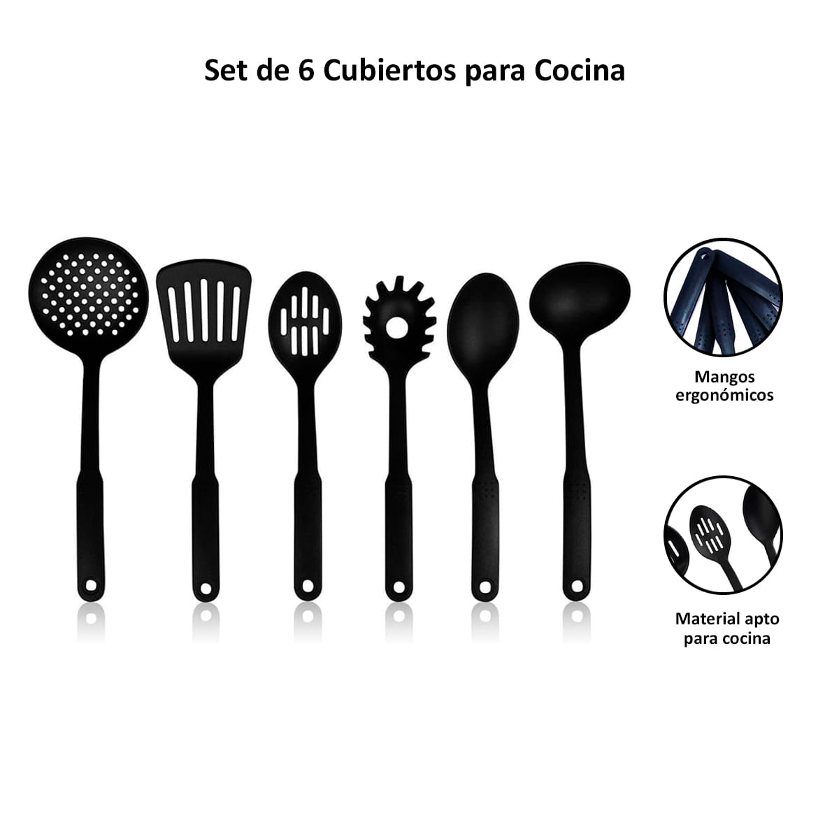 Set 12 Utensilios de Cocina Silicona Verde - Promart