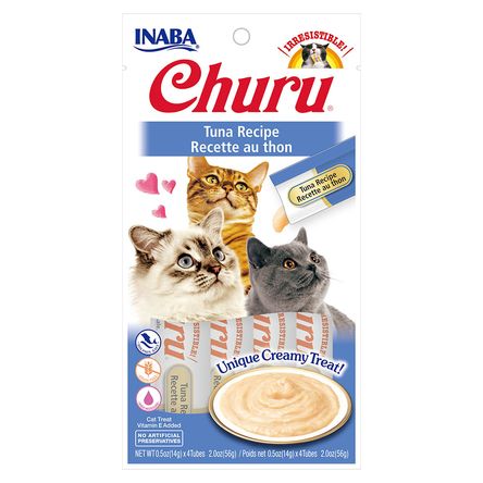 Puré Pate Snack Cremoso para Gatos Churu Sabor Atún 56g