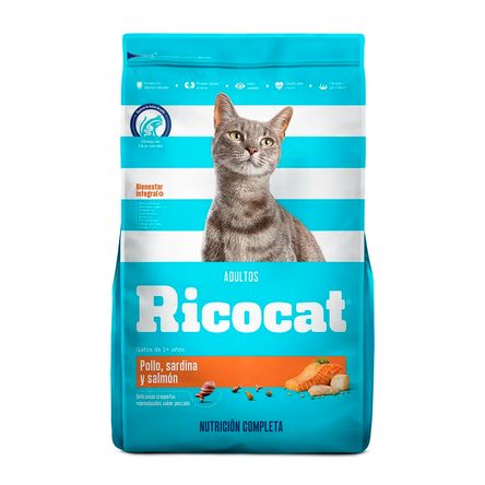 Comida para Gatos Ricocat Adulto de Pollo Sardina y Salmón 9kg