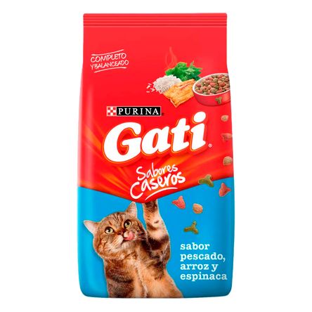 Comida para Gatos Adultos Purina Gati Sabor Pescado Arroz y Espinaca 15kg