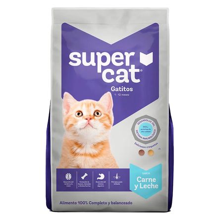 Comida para Gatitos Supercat Carne y Leche 9kg Comida para Gatitos Supercat Carne y Leche 9kg