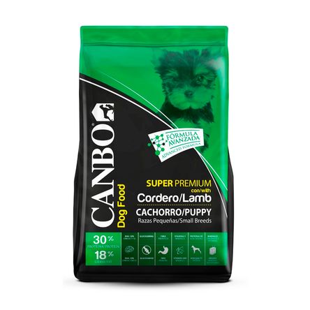 Comida para Cachorro Raza Pequeña Super Premium Cordero Canbo 1kg