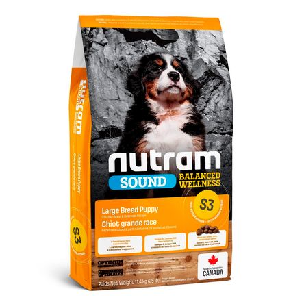 Comida de Perro Raza Grande Nutram S3 Pollo y Avena 11.4kg