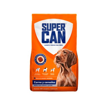 Comida para Perros Supercan Adulto Mediano y Grandes de Carne y Cereales 25kg SUPER CAN