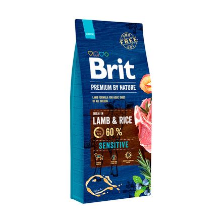 Comida Premium Cordero perros adultos sensibles 15Kg BRIT PREMIUM