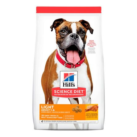 Comida Ligera para Perros Adultos Hills Science Diet Razas Medianas 13.6kg