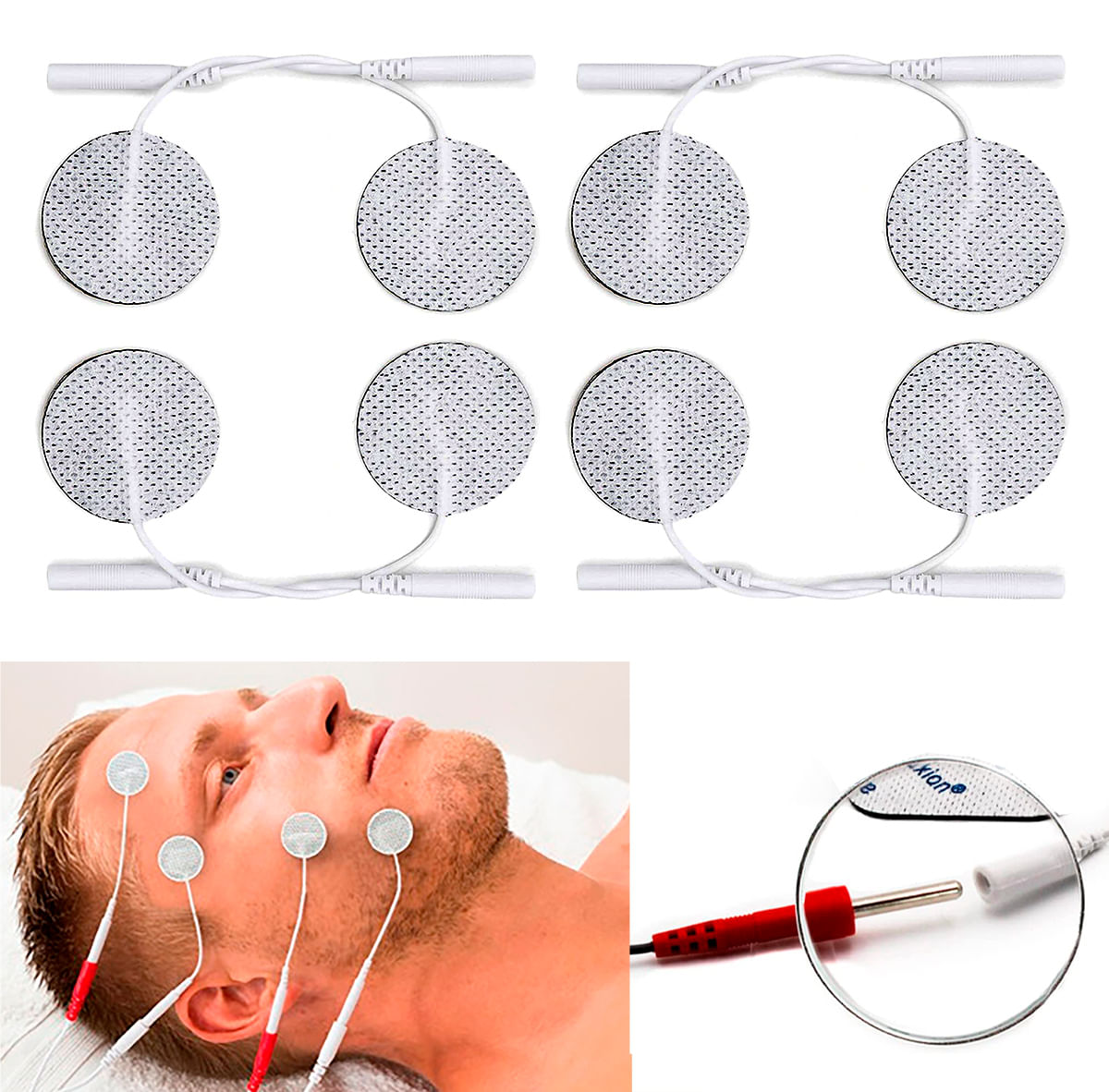 Set de 8 Electrodos Circulares para Rostro Facial