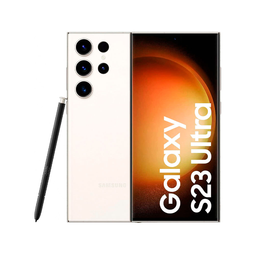 Smartphone Samsung Galaxy S23 Ultra 5G 256GB 8GB Ram - Crema + Mica de Vidrio para celular