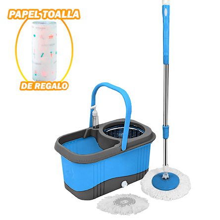 Balde Escurridor Trapeador+Dispensador CL Y Papel Toalla Reutilizable Sashija